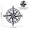 ESTART 11 Inches Metal Decorative Nautical Compass Wall Decor, Living Room Bedroom Office Porch Garden Patio Signs Wall Hanging Art Beach Theme Home Decoration (Black)